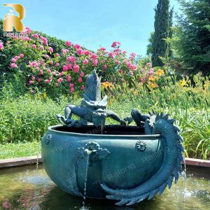 bronze dragon water fountain