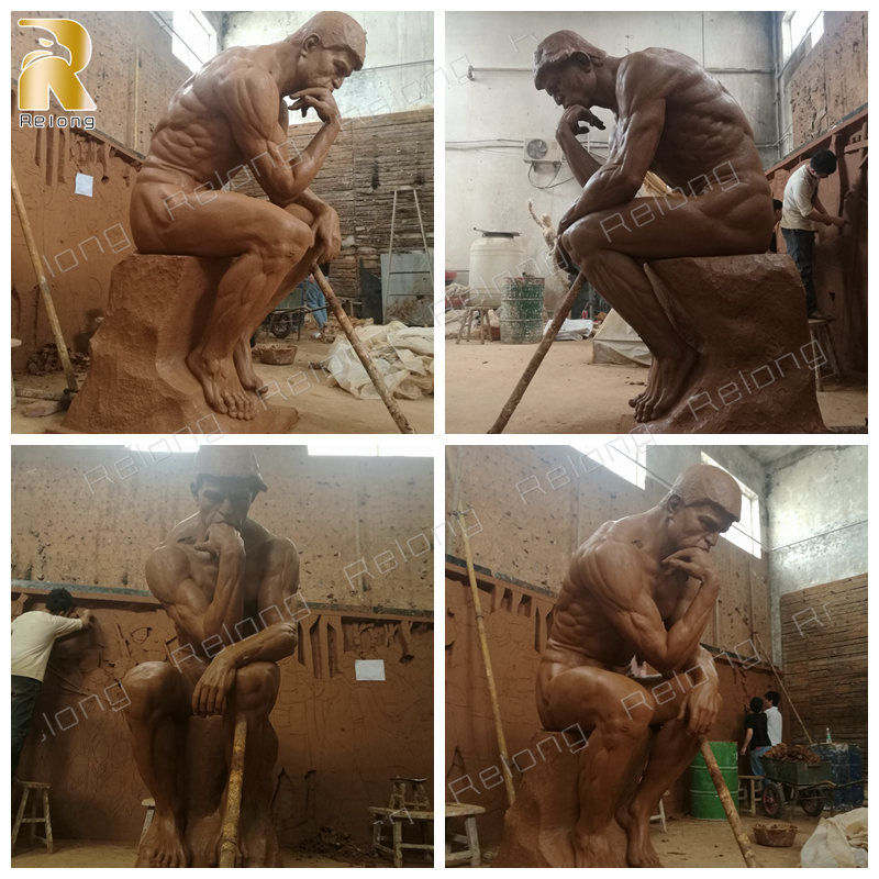clay model the kiss bronze sculpture