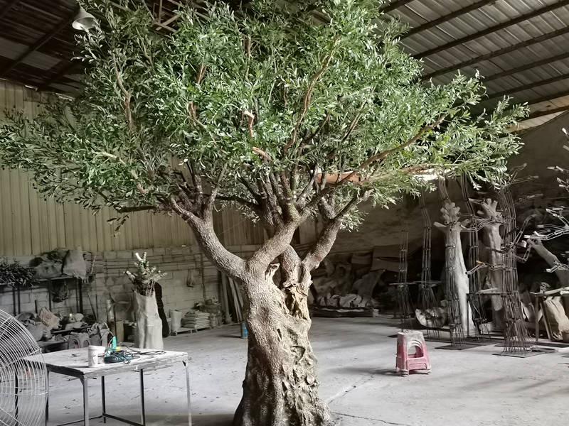 finished fiberglass tree sculpture