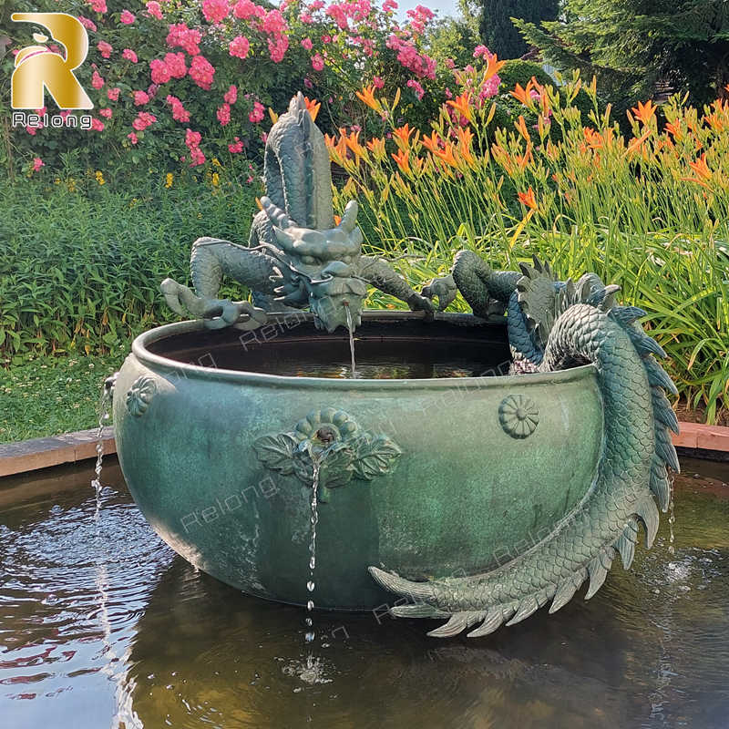 high quality bronze dragon water fountain
