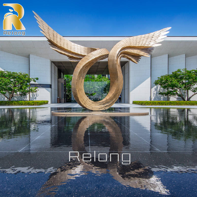 large outdoor stainless steel metal sculpture