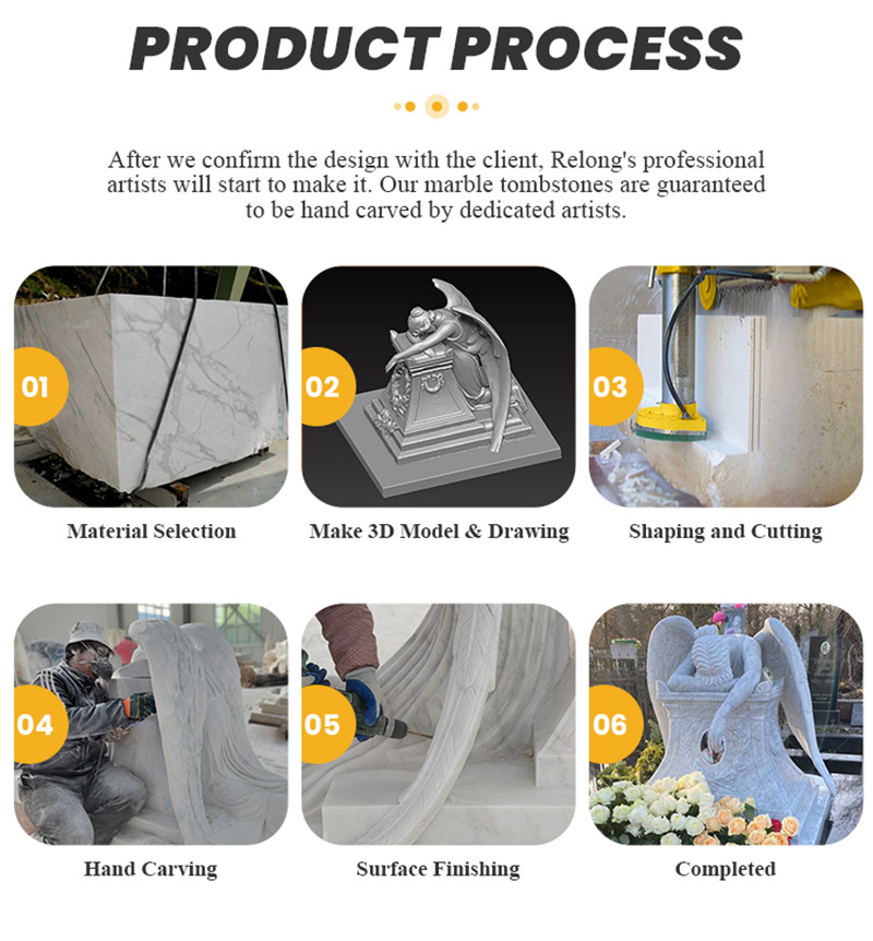 marble tombstone production process