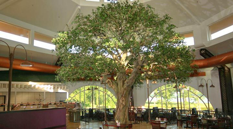 outdoor fiberglass tree sculpture