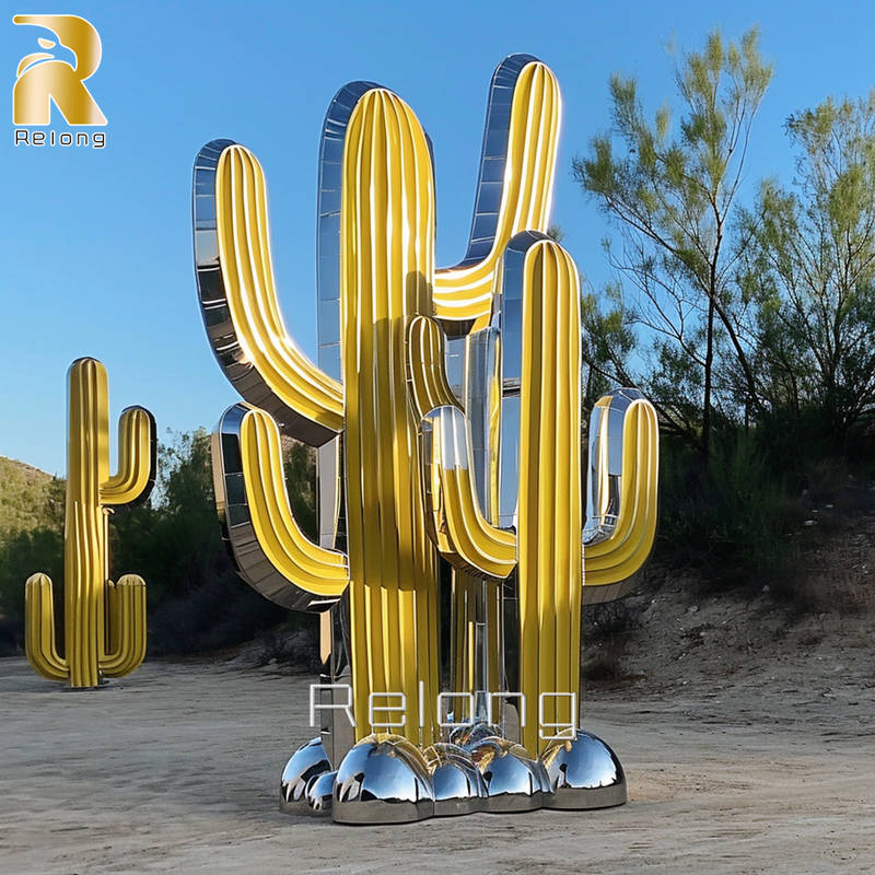outdoor metal cactus sculptures for sale
