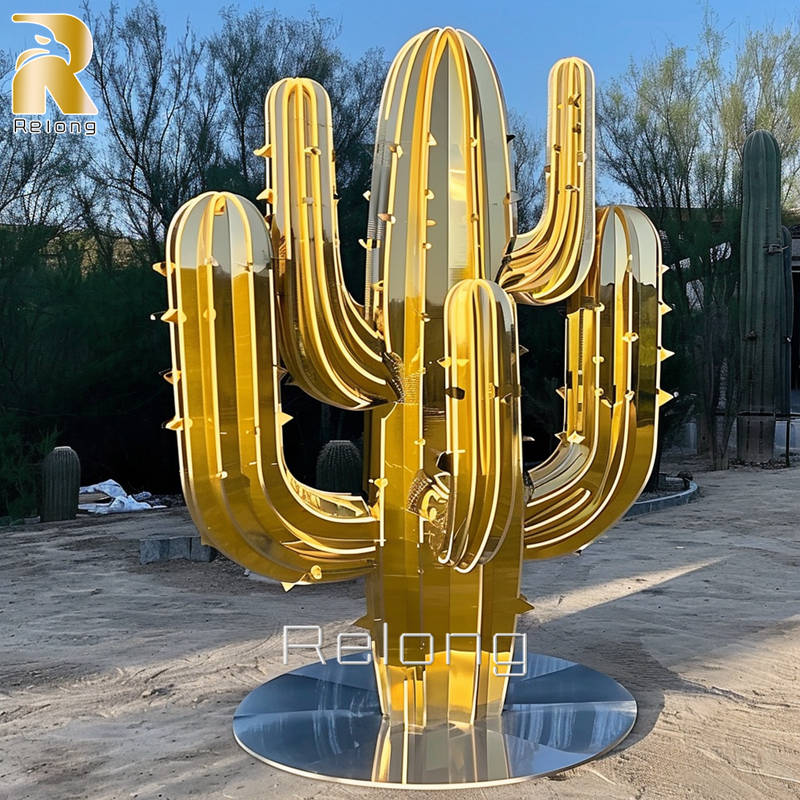 outdoor metal cactus sculptures
