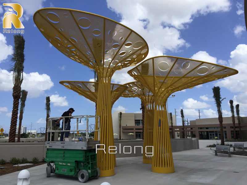outdoor metal tree sculpture-1