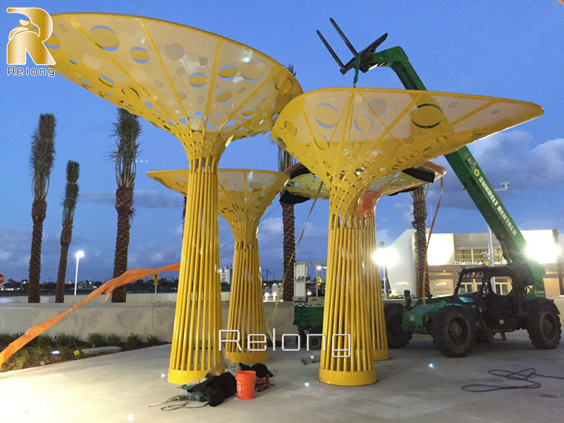 outdoor metal tree sculpture-2