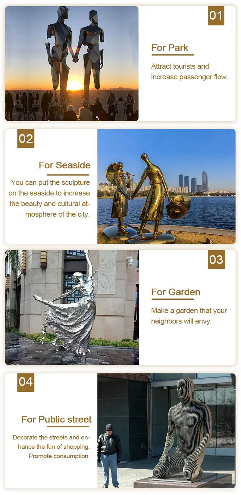 stainless steel sculpture application