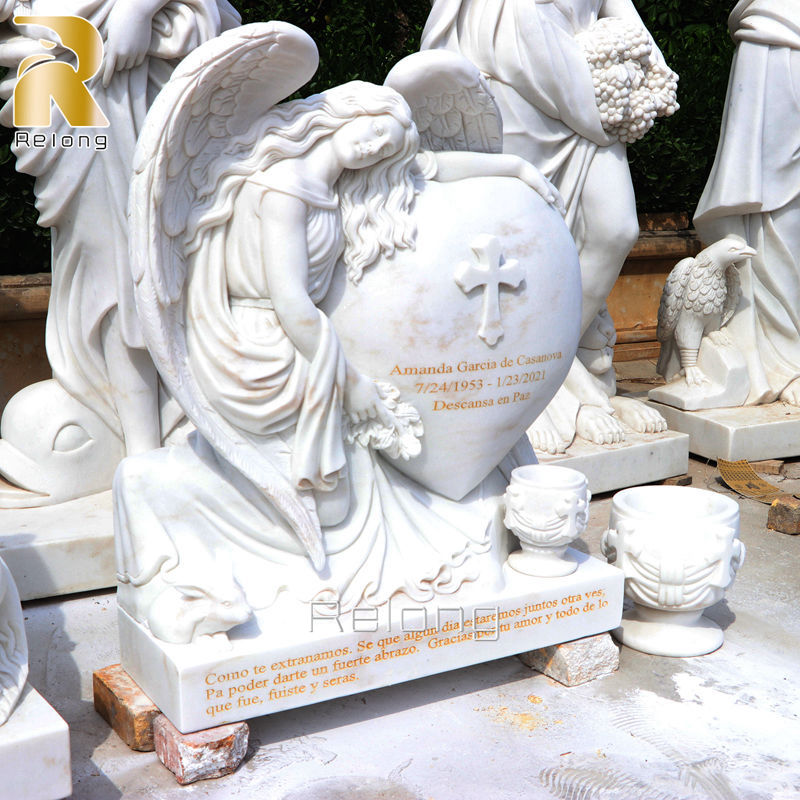 white marble angel statues