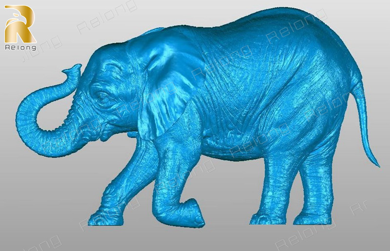 3d drawings of bronze elephant statue (1)