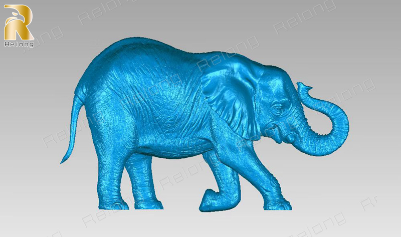 3d drawings of bronze elephant statue (2)