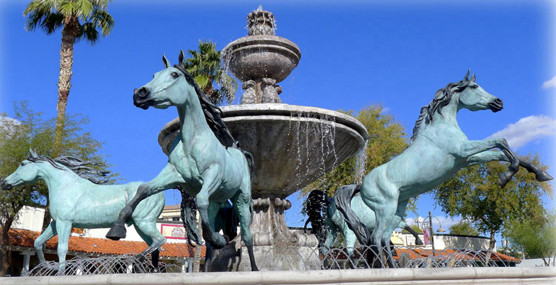 bronze cast horse fountain for sale