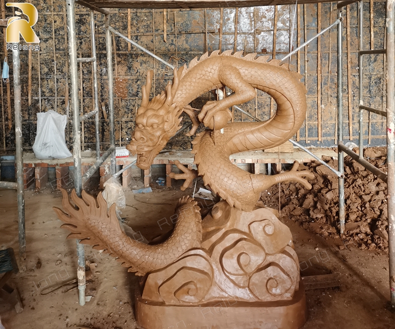bronze dragon sculpture clay model