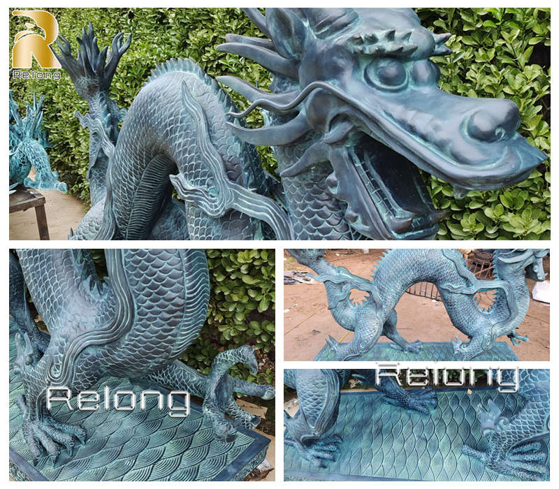 bronze dragon statues