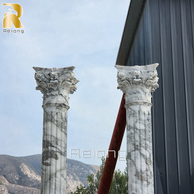 exquisite marble carved pillar for sale