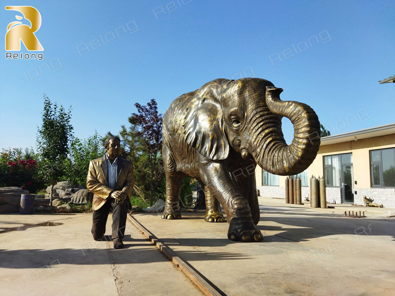 finished large bronze elephant statue (2)