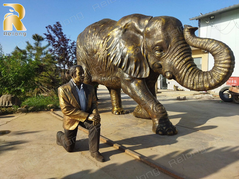 finished large bronze elephant statue (4)