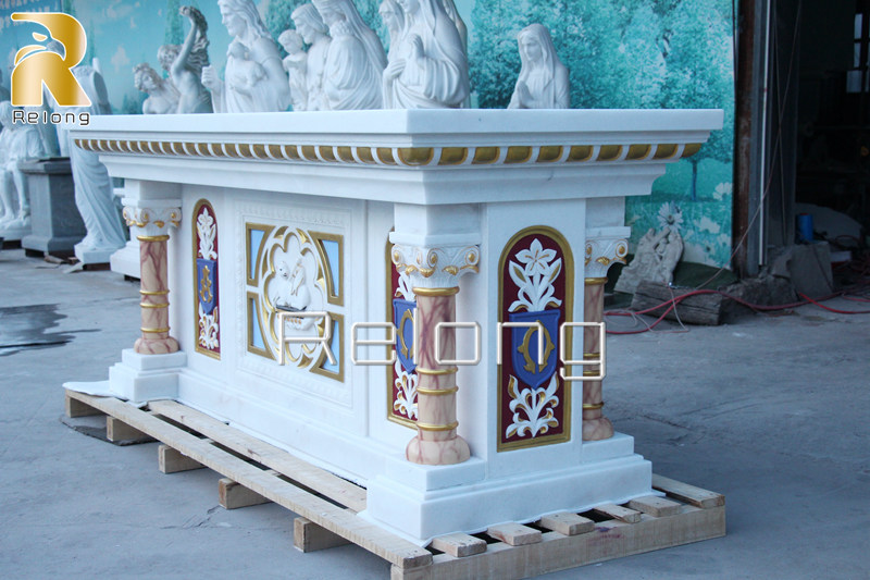 hand carved marble altar table for sale (4)