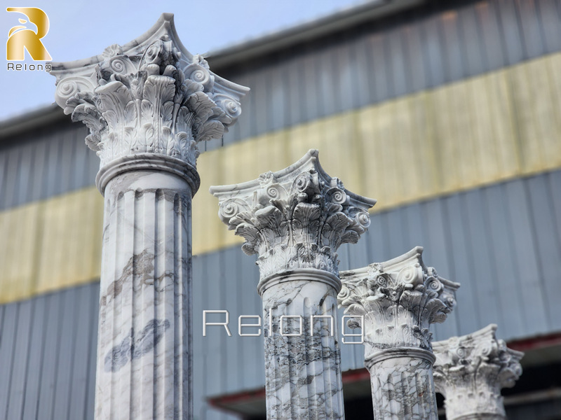 hand carved marble columns