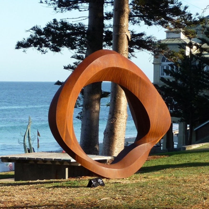 abstract weathering Steel Sculptures (1)