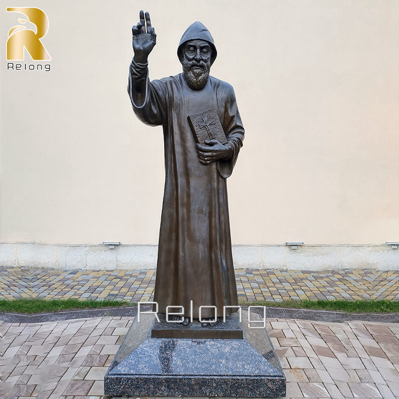 bronze St. Charbel statue for sale (3)