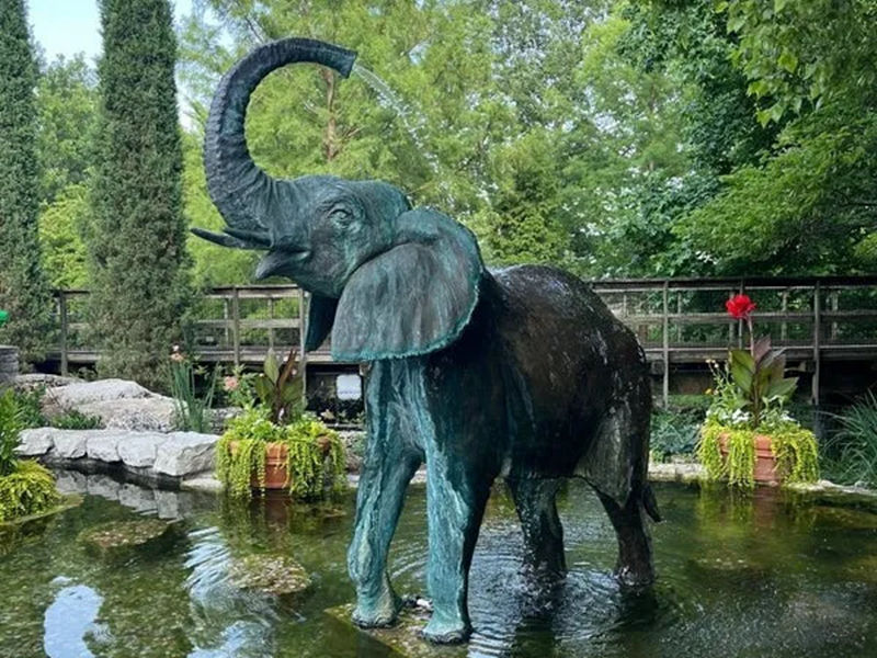 bronze elephant fountain for outdoor decor (3)