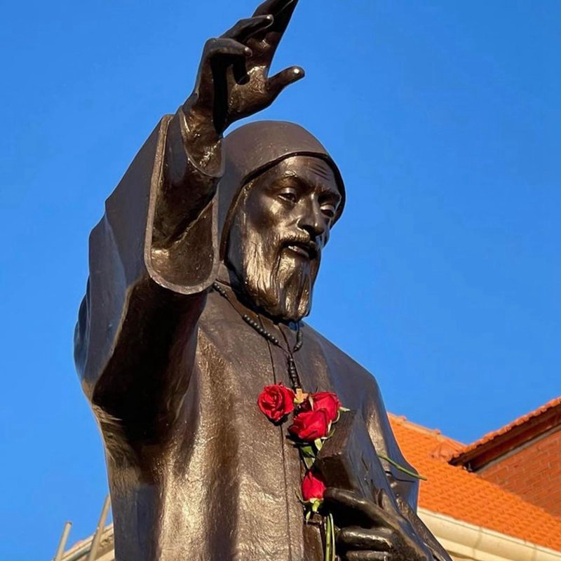 bronze famous St. Charbel statue for sale (1)