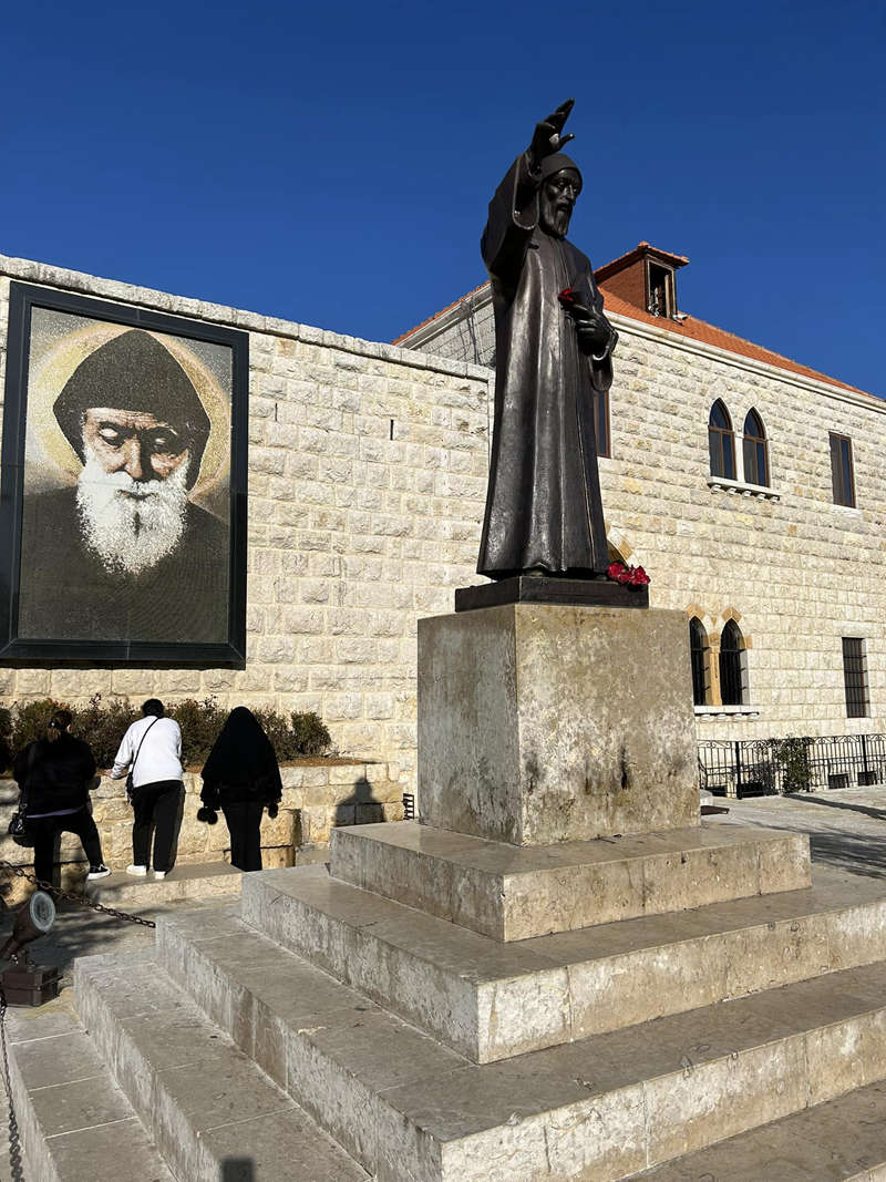 bronze famous St. Charbel statue for sale (10)
