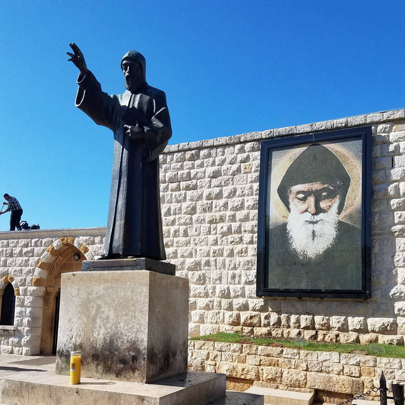 bronze famous St. Charbel statue for sale (11)