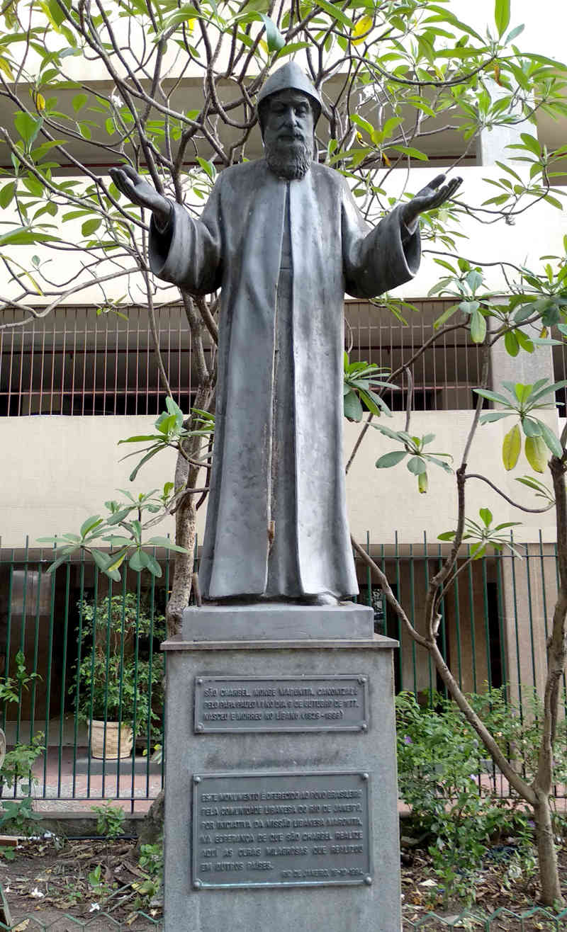 bronze famous St. Charbel statue for sale (13)