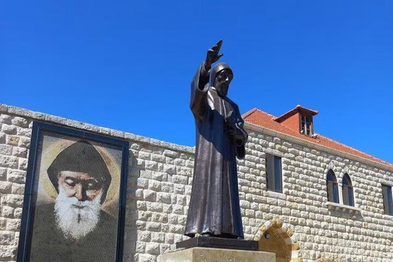 bronze famous St. Charbel statue for sale (5)