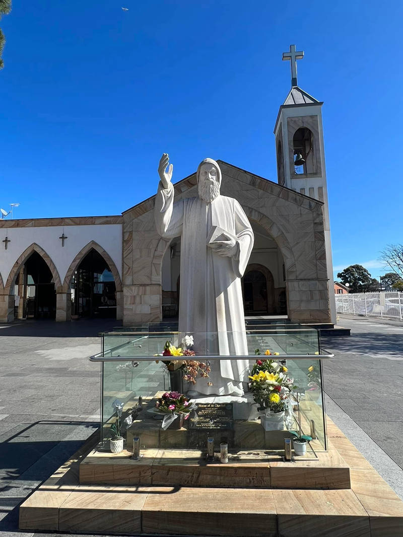 bronze famous St. Charbel statue for sale (9)