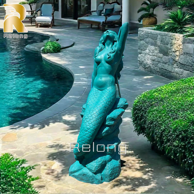 Beautiful Bronze Mermaid Statue for Outside Decor RBOA-013