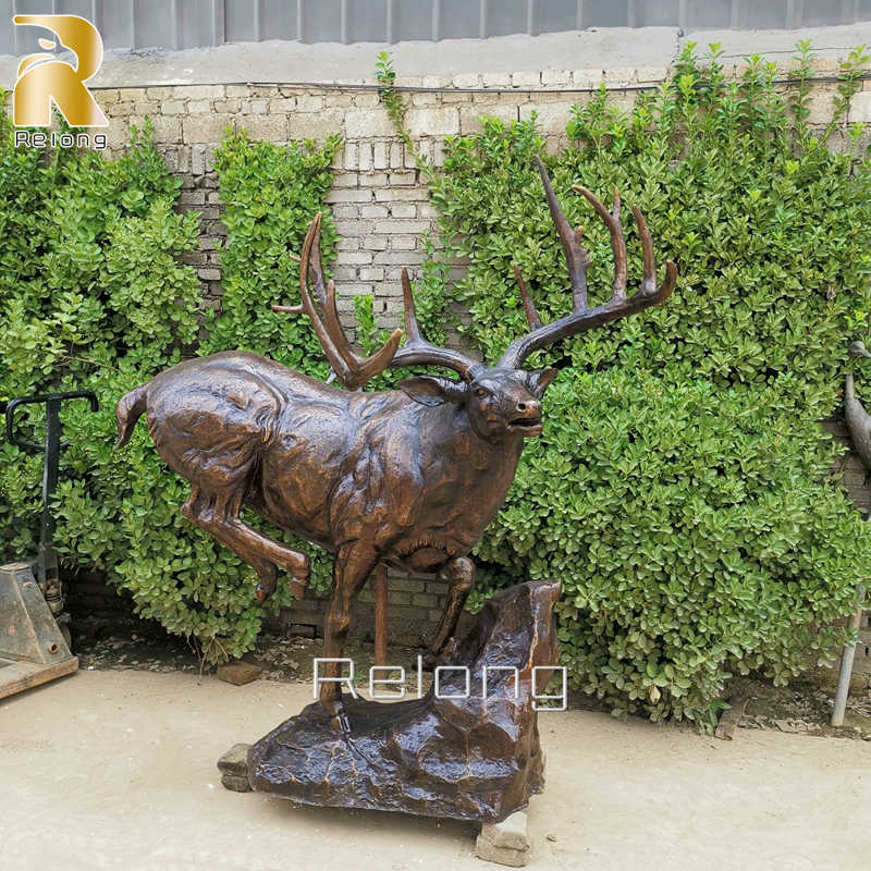 bronze whitetail deer sculpture (3)
