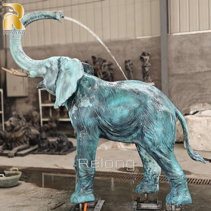 large bronze elephant fountain