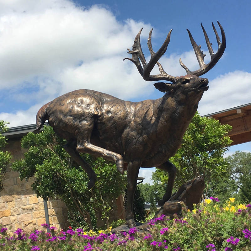life size bronze whitetail deer sculpture for sale (2)