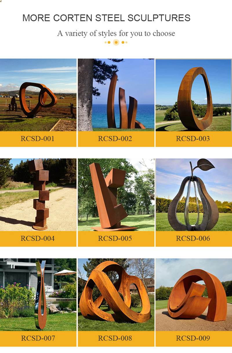more corten steel sculptures