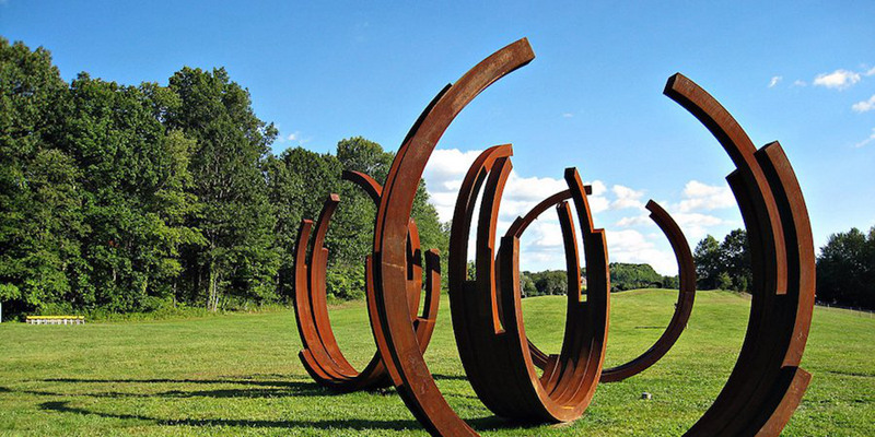 outdoor ring corten steel sculptures (6)