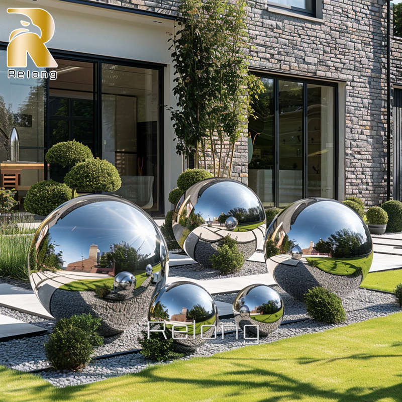 stainless steel spheres for garden (1)