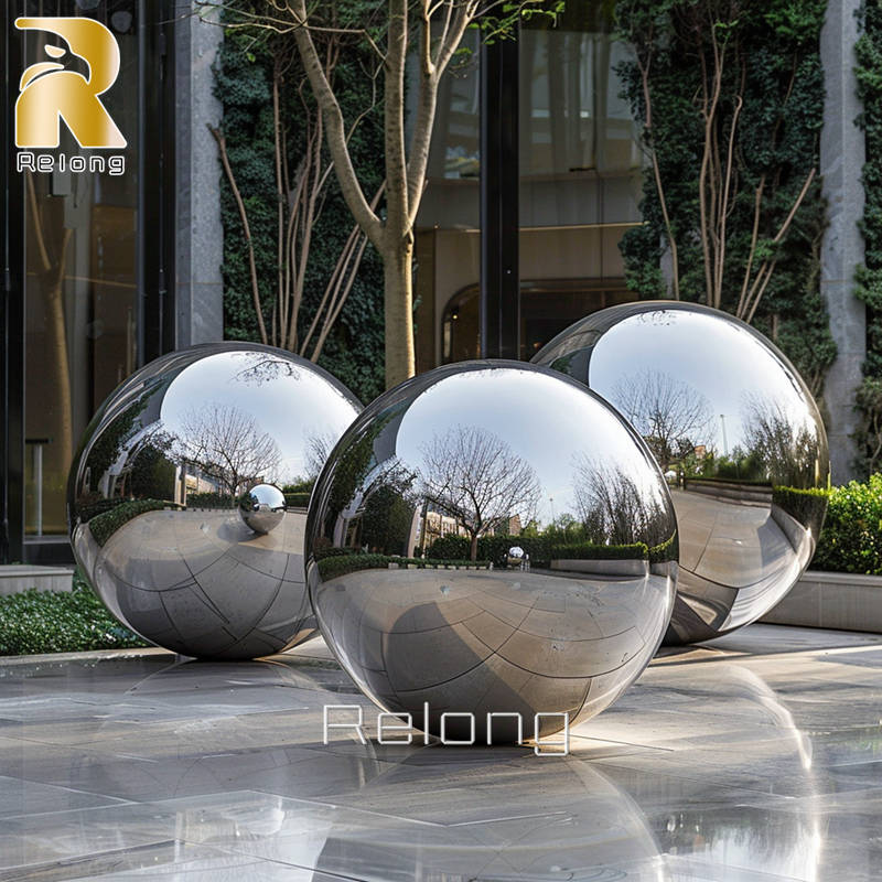 stainless steel spheres for garden (2)