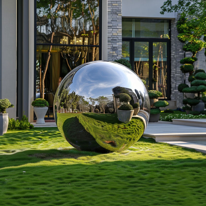 stainless steel spheres for garden (1)