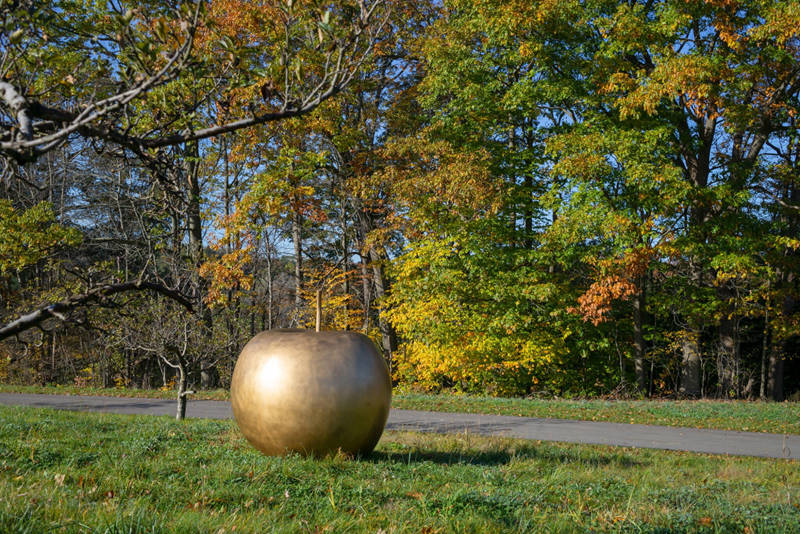charming apple sculpture for outdoor lawn decor (3)