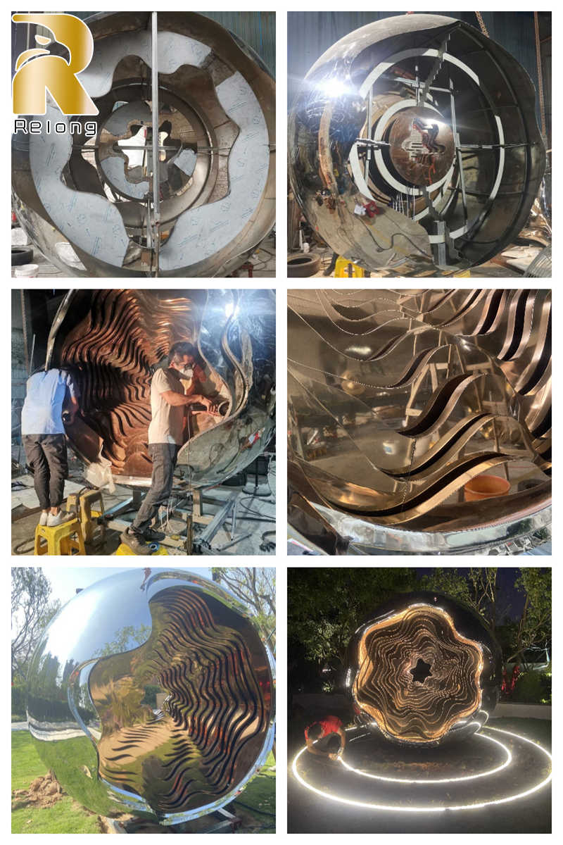 large outdoor metal sculpture production