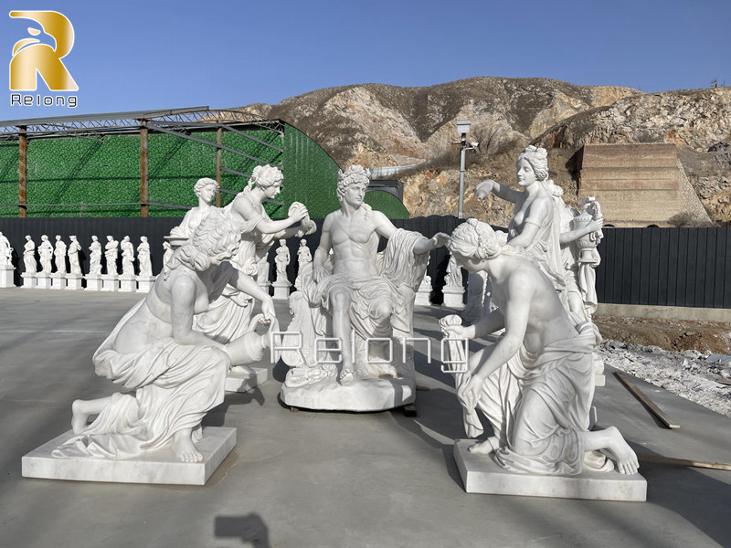 marble greek apollo bathing statue (4)