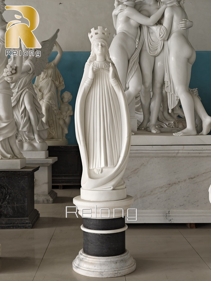 marble our lady of knock statue (1)
