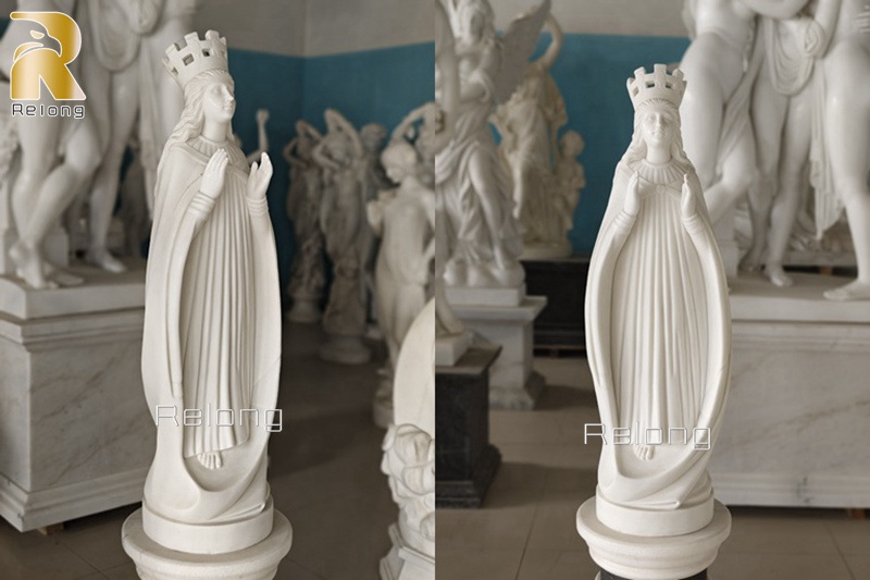 marble our lady of knock statue for outdoor decor