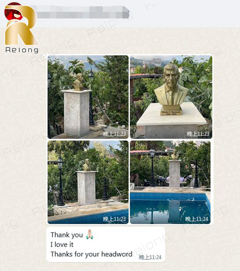 our customer feedback on custom bronze statue (5)
