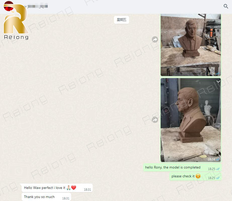 our customer feedback on custom bronze statue (6)