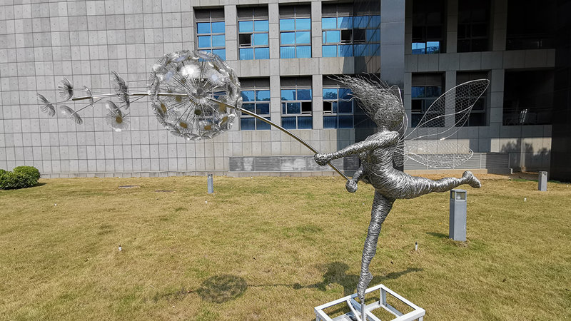 wire fairy sculptures for the garden (2)