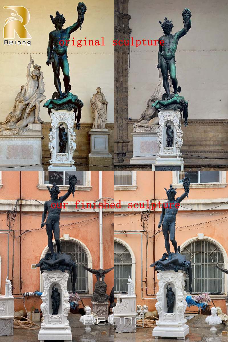 bronze Perseus slaying Medusa sculpture